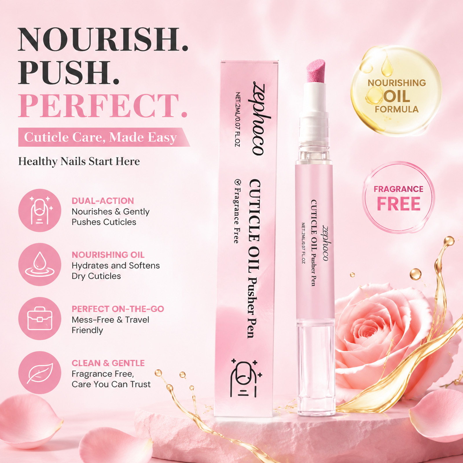 Cuticle Oil Pen - 큐티클 오일 푸셔 펜 무향 스펀지